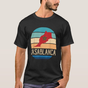 Camiseta Casablanca Mapa Marrocos África Porto Cidade Marro