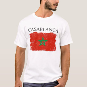 Camiseta Casablanca Marrocos Flag Tourist