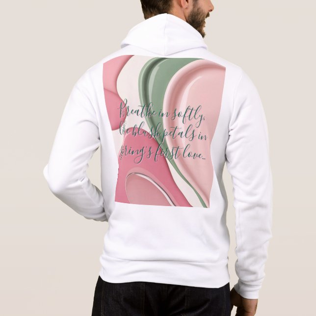 Camiseta Casaco com capuz com zíper completo em gráfico ele (Verso)