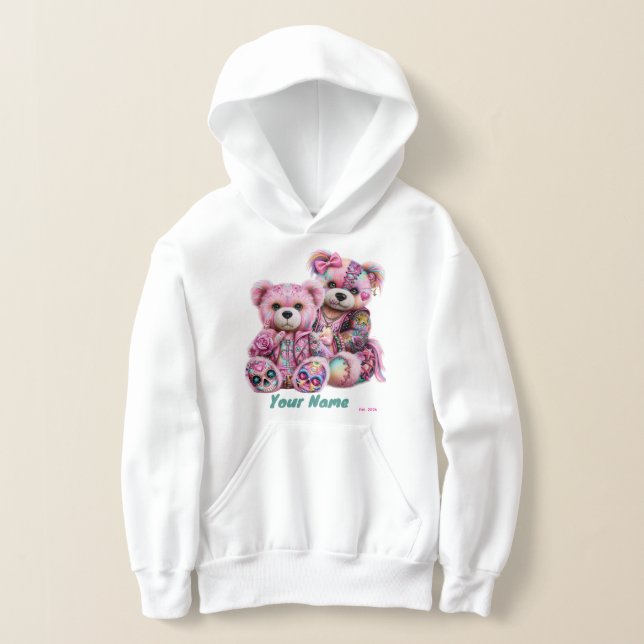 Camiseta Casaco com Capuz Custom Punk Bears (Postura )