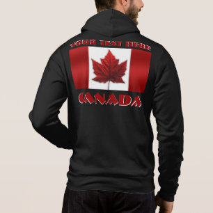 Camiseta Casaco com Capuz da Bandeira do Canadá Hoodies Per