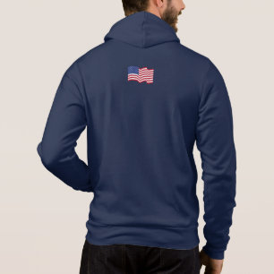 Camiseta Casaco com Capuz de Jaqueta de Bandeira Americana