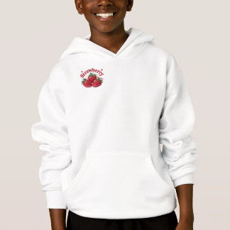 Camiseta Casaco com capuz de morango para mulher/ meninas