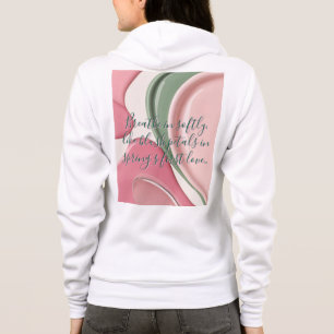 Camiseta Casaco com capuz de zíper completo em gráfico eleg