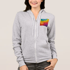 Camiseta Casaco com capuz e fecho para mulher