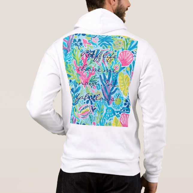 Camiseta Casaco com capuz e zíper completo em gráfico elega (Verso)