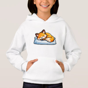 Camiseta Casaco com Raposa Adormecida e Aconchegante em Tra