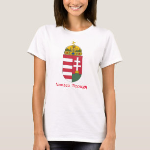 Camiseta Casaco da Hungria de Armas Nemzeti Tizenegy T-Shir