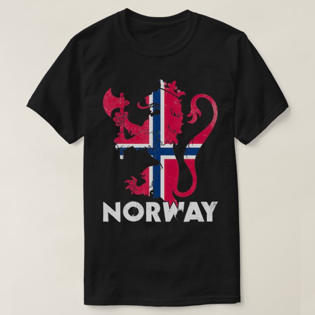 Camiseta Casaco das Armas Escandinávia Osl, na Noruega (Frente do Design)