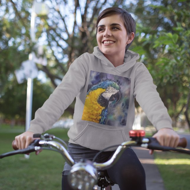 Camiseta Casaco de arara azul e amarelo (Criador carregado)