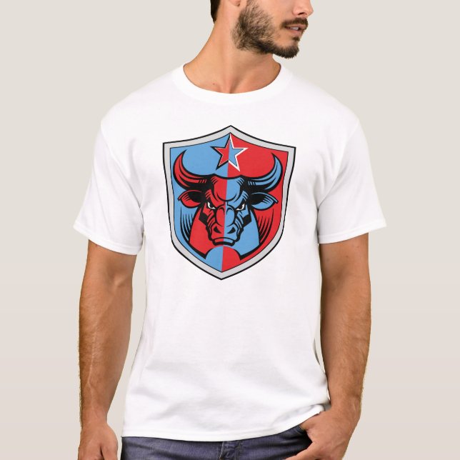 Camiseta Casaco de armas com Bull (Frente)