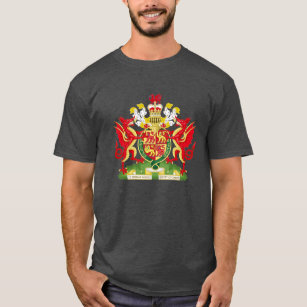 Camiseta Casaco de Armas Cymru am , do Reino de Gales, pela