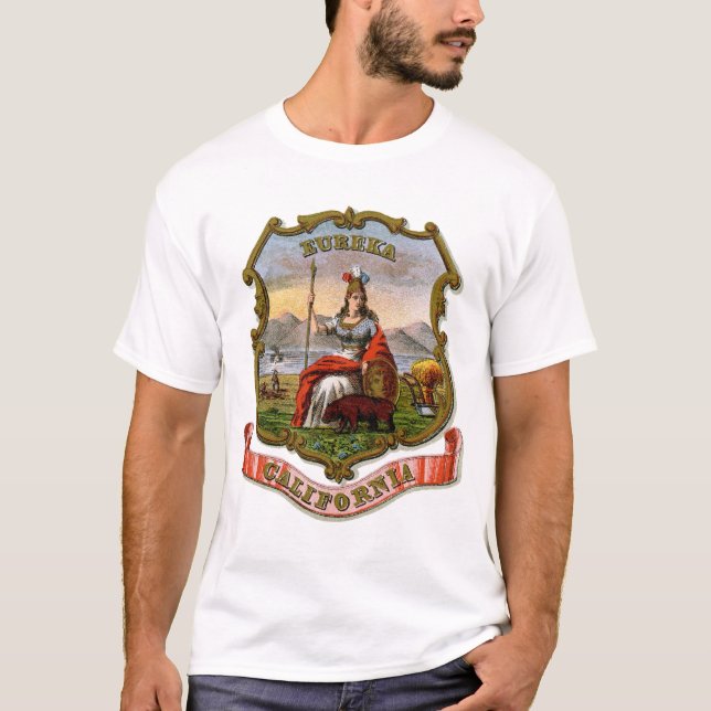 Camiseta casaco de Armas da Califórnia em 1876 (Frente)