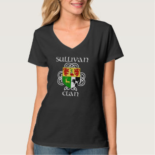 Camiseta Casaco de Armas da Crest Família Sullivan