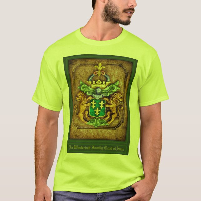 Camiseta Casaco de armas da família Van Westervelt (Frente)