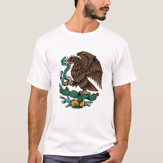 Camiseta Casaco de armas da Ilustração do México (Frente)