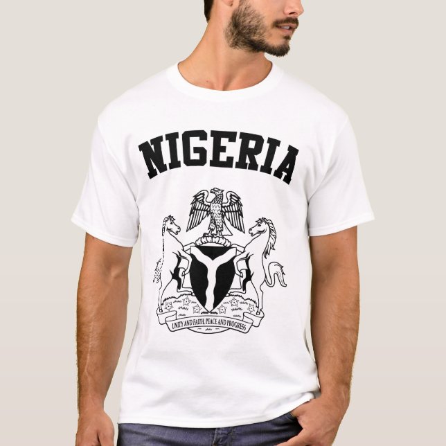 Camiseta Casaco de armas da Nigéria (Frente)