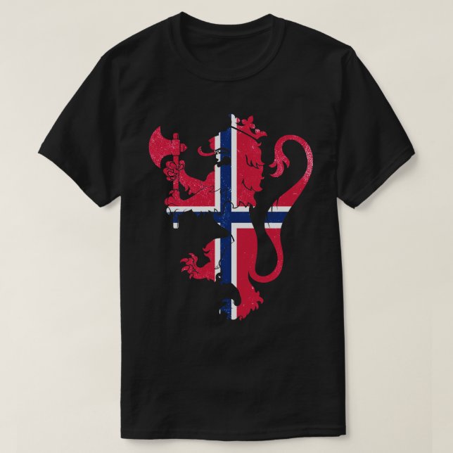 Camiseta Casaco De Armas Da Noruega (Frente do Design)
