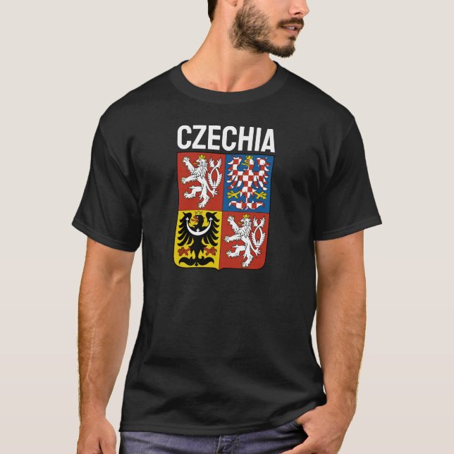 Camiseta Casaco de armas da República Checa (Frente)