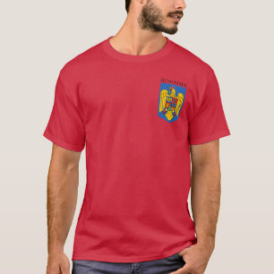 Camiseta Casaco de armas da Romênia - bolso