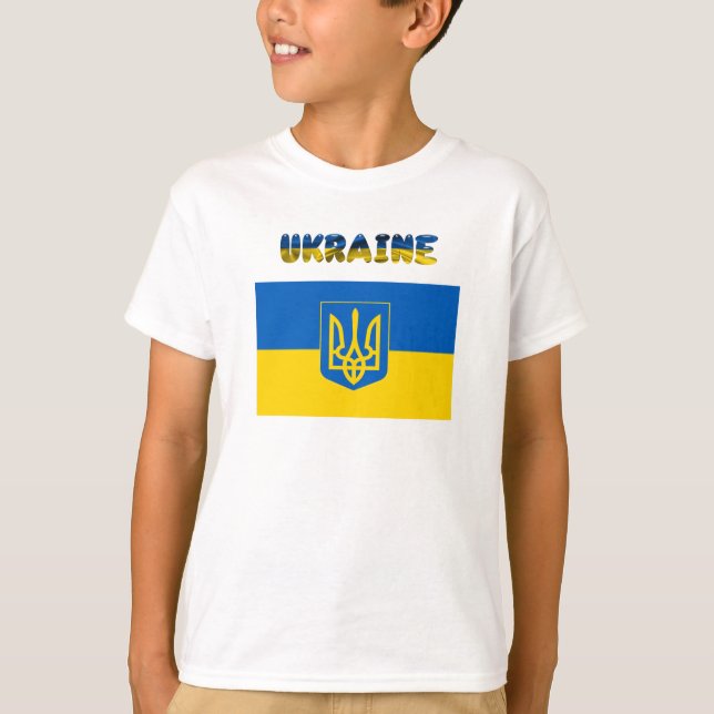 Camiseta Casaco de armas da Ucrânia (Frente)