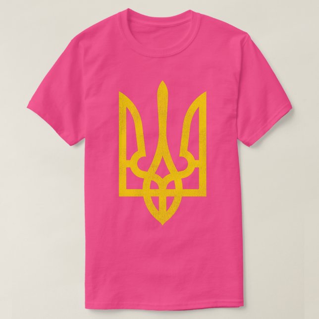 Camiseta Casaco de armas da Ucrânia 1 (Frente do Design)