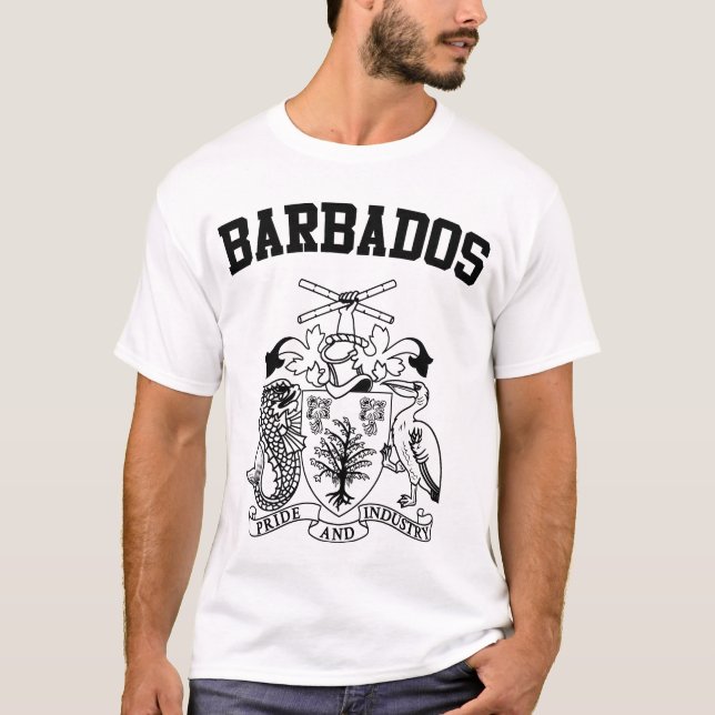 Camiseta Casaco de Armas de Barbados (Frente)