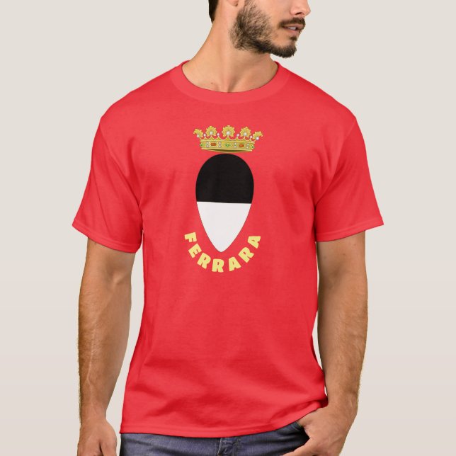Camiseta Casaco de Armas de Ferrara, ITÁLIA (Frente)