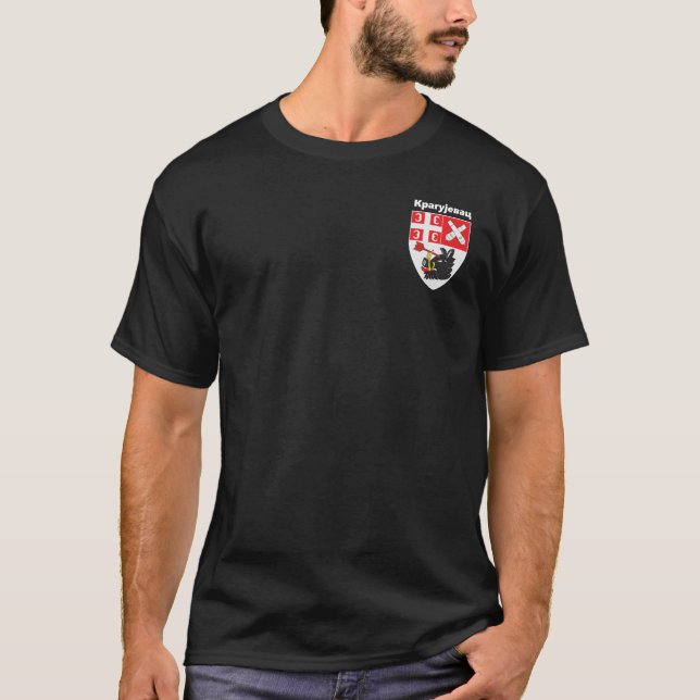 Camiseta Casaco de Armas de Kragujevac, Sérvia (Frente)