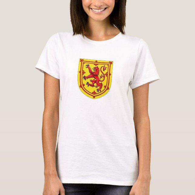 Camiseta Casaco De Armas De Leão Da Escócia (Frente)