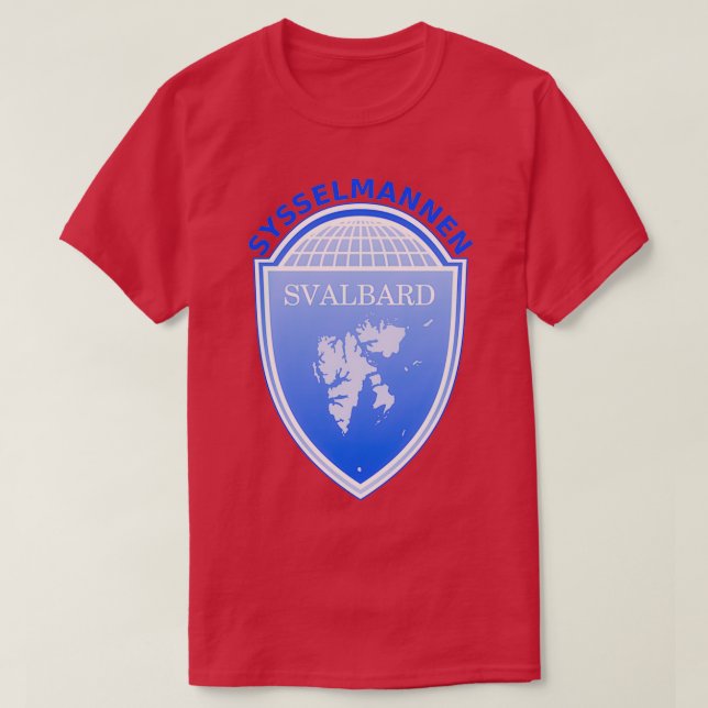 Camiseta Casaco de Armas de Svalbard (Frente do Design)