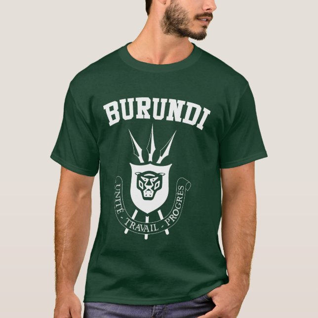 Camiseta Casaco de Armas do Burundi (Frente)