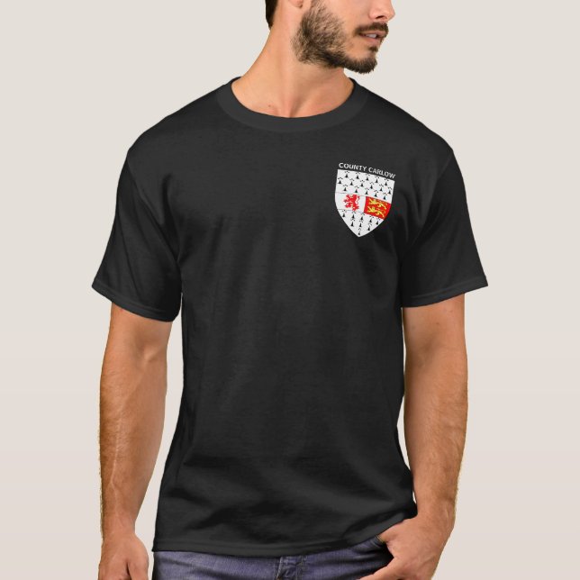 Camiseta Casaco de Armas do Condado de Carlow, República da (Frente)