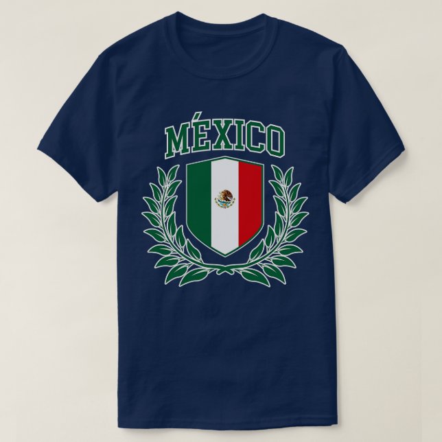 Camiseta Casaco de Armas do México Crest (Frente do Design)
