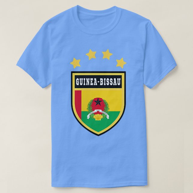 Camiseta Casaco de armas do orgulho nacional da Guiné-Bissa (Frente do Design)