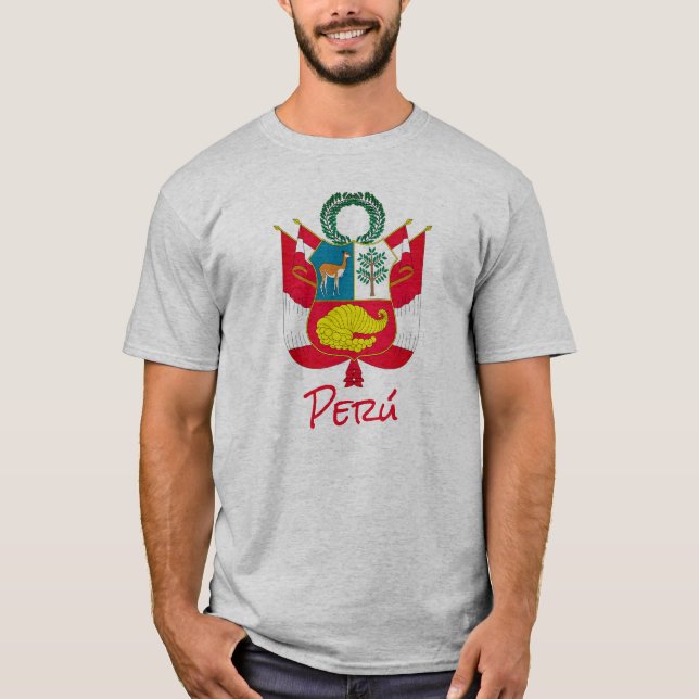 Camiseta Casaco de armas do Peru (Frente)
