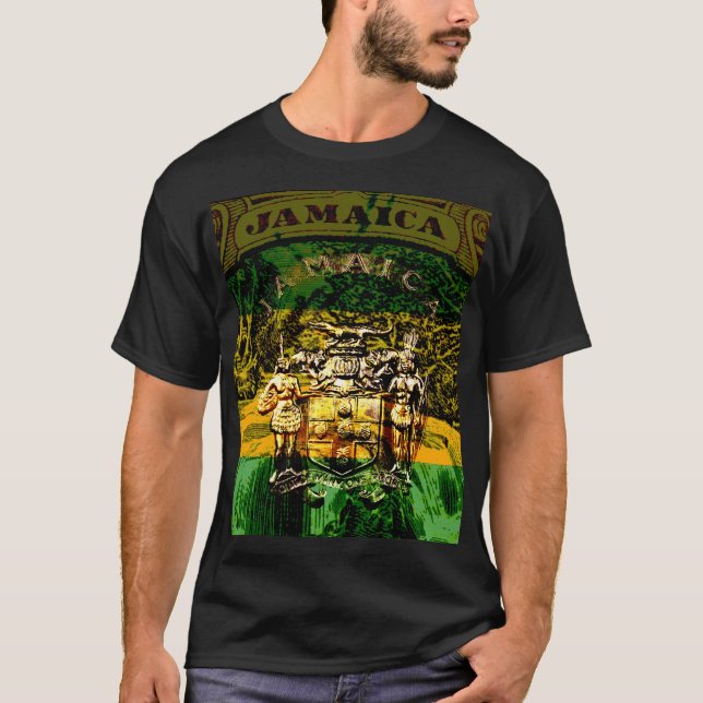 Camiseta Casaco de Armas jamaicana (Frente)