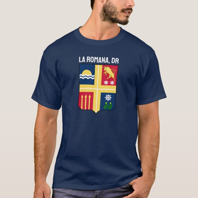 Camiseta Casaco de armas - La Romana, República Dominicana (Frente)