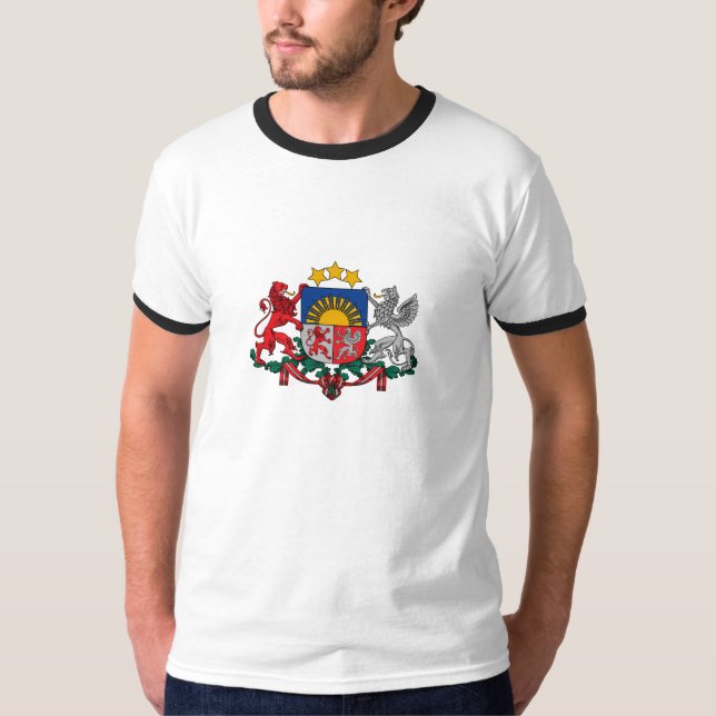 Camiseta Casaco de armas letão (Frente)