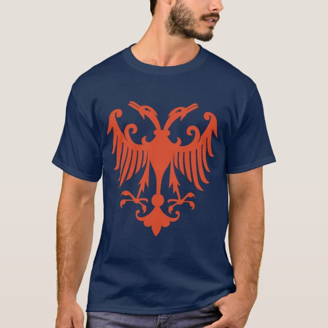 Camiseta Casaco de armas medievais da Sérvia (Frente)