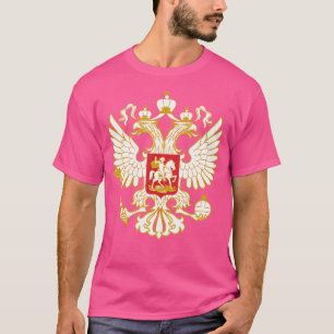 Camiseta Casaco De Armas Russas Da Águia Russa Bandeira Rus