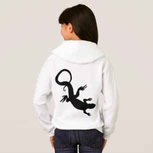 Camiseta Casaco de Arte de Lagarto para Crianças com Capuz