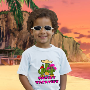 Camiseta Casaco de bebê da família dos cactos verdes