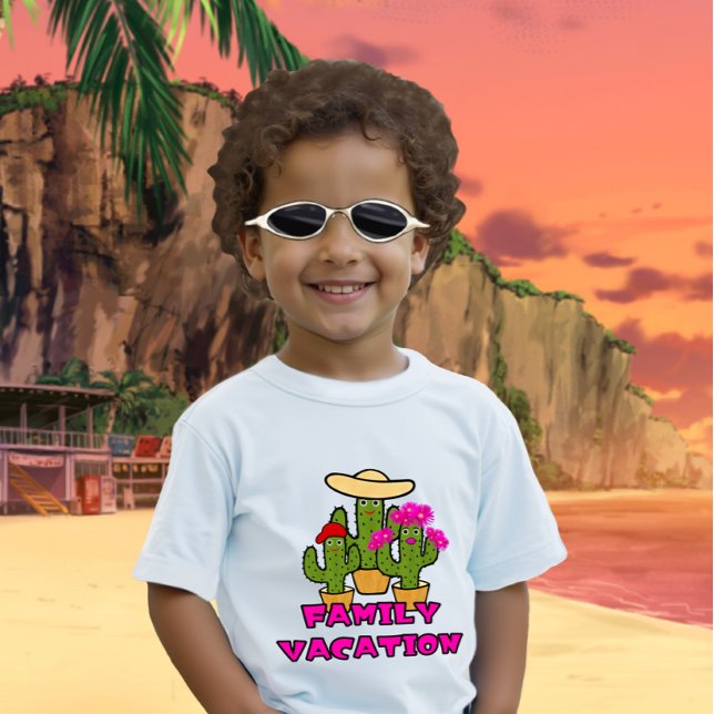 Camiseta Casaco de bebê da família dos cactos verdes (Criador carregado)