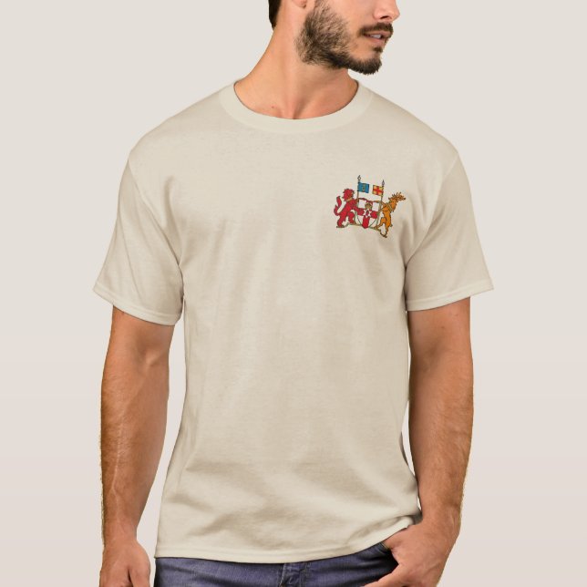 Camiseta Casaco de Braços de Camisa-T da Irlanda Norte (Frente)