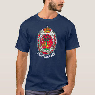 Camiseta Casaco de Braços de Kristiansand, NORWAY