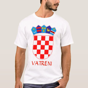 Camiseta Casaco de Braços de Vatreni-Shirt da Croácia