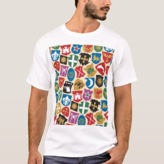 Camiseta Casaco de Braços: Fundo Heráldico.