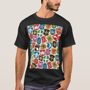 Camiseta Casaco de Braços: Fundo Heráldico.