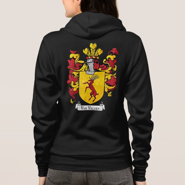Camiseta Casaco de Braços, Hoodie, das Mulheres (Verso)